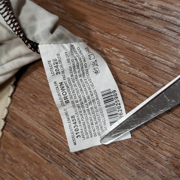 (14) Silhouette Solutions Tankini Top Reptile Print Sparkle Metallic Swimwear - Picture 4 of 7